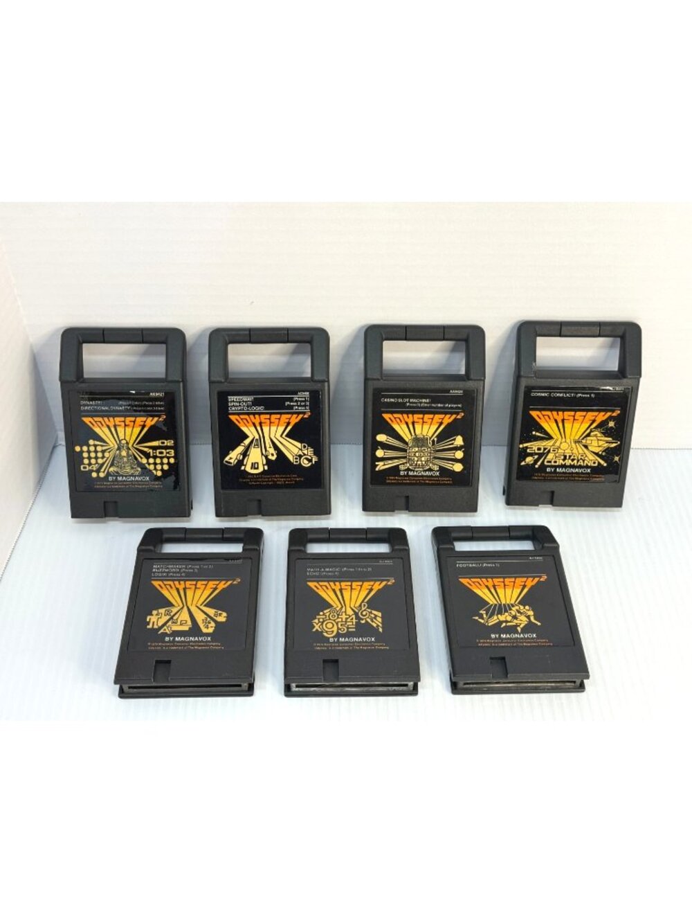 Magnavox Odyssey 2 Game Cartridge Lot of 7 - Dynasty,Speedway,Casino,Football...